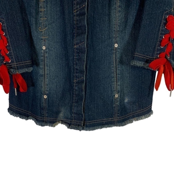 Vintage Baccini Jean Jacket Size L/XL - Picture 4 of 9